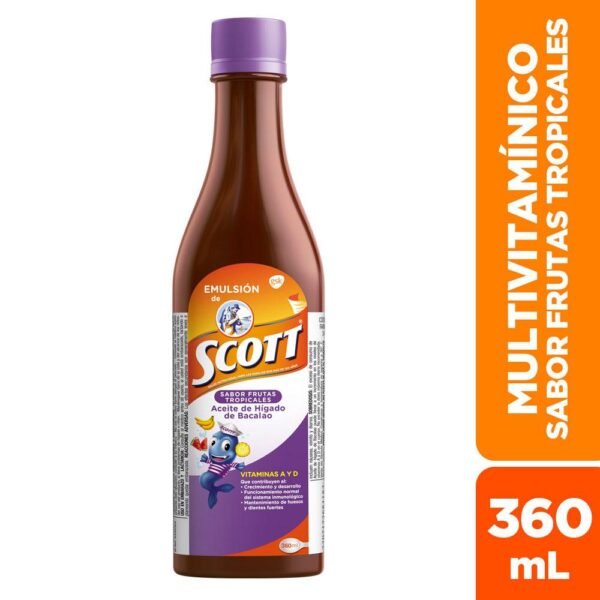 Emulsi N De Scott Sabor Frutas Tropicales Aceite De H Gado De Bacalao